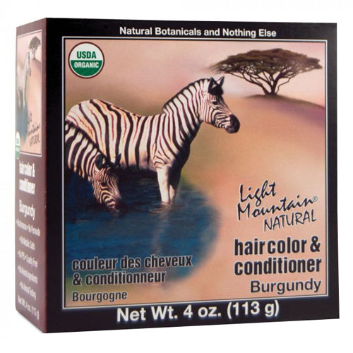 Natural Hair Color and Conditioner Burgundy, 4 Oz by Light Mountain