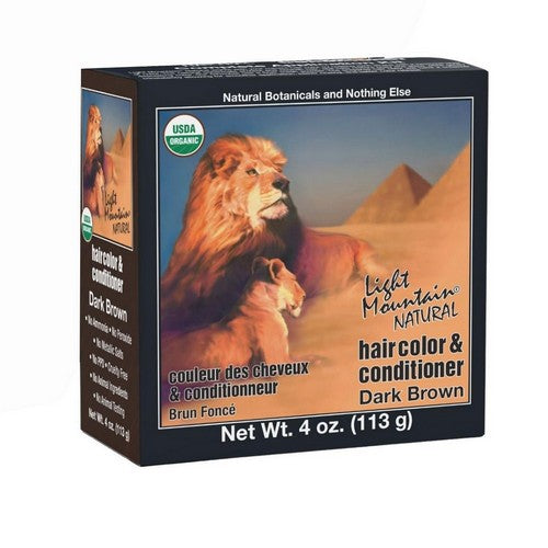 Natural Hair Colour And Conditioner Dark Brown 4 Oz by Light Mountain