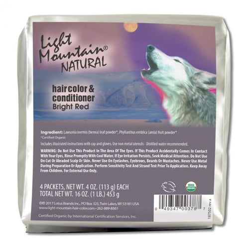 Natural Hair Color And Conditioner Bright Red 16 Oz by Light Mountain