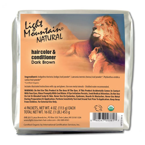 Natural Hair Color And Conditioner Dark Brown 16 Oz by Light Mountain