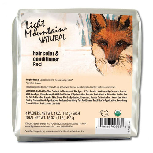 Natural Hair Color & Conditioner Red 16 Oz by Light Mountain