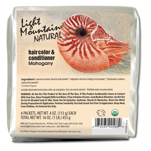 Natural Hair Color & Conditioner Mahogany 16 Oz by Light Mountain