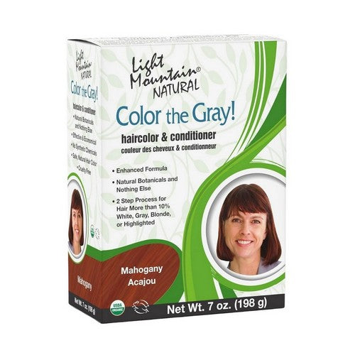 Color the Gray Natural Haircolor And Conditioner Mahogany Mahogany 7 Oz by Light Mountain