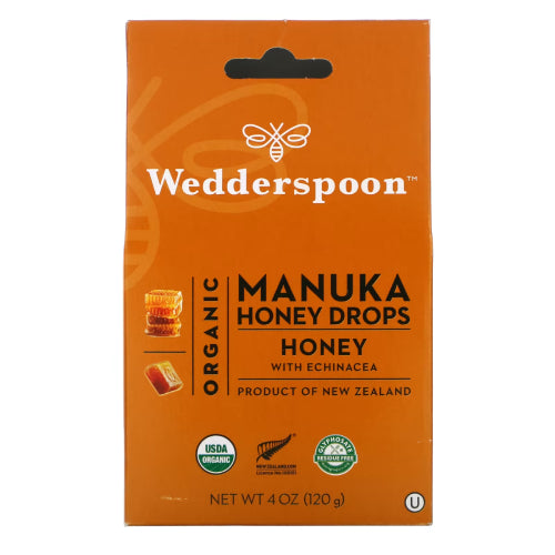 Organic Manuka Honey Drops Honey 4 Oz by Wedderspoon