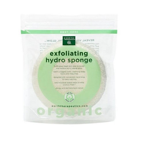 Organic Cotton Exfoliating Round Sponge 1 Unit by Earth Therapeutics