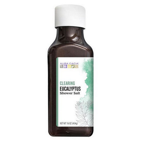 Shower Salt Clearing Eucalyptus 16 Oz by Aura Cacia