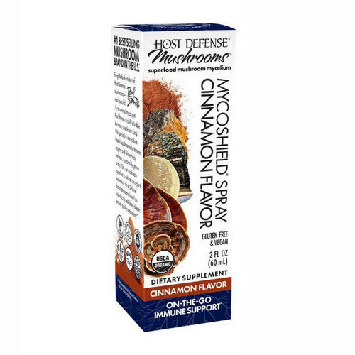 MycoShield Cinnamon Throat Spray 2 Oz by Host Defense