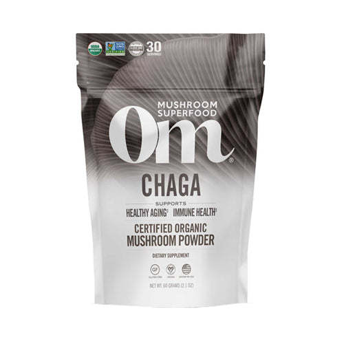 Mushroom Superfood Powder Chaga 60 Grams by Om Mushrooms