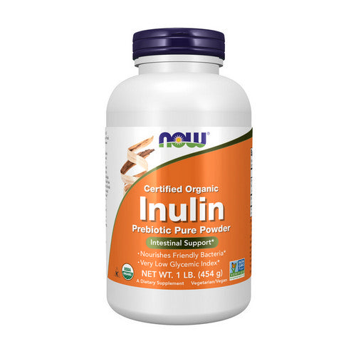 Inulin Prebiotic Pure Powder Organic 1 lb by Now Foods
