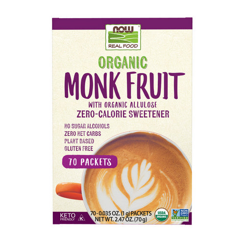 Monk Fruit With Allulose Organic Packets 2.47 Oz by Now Foods