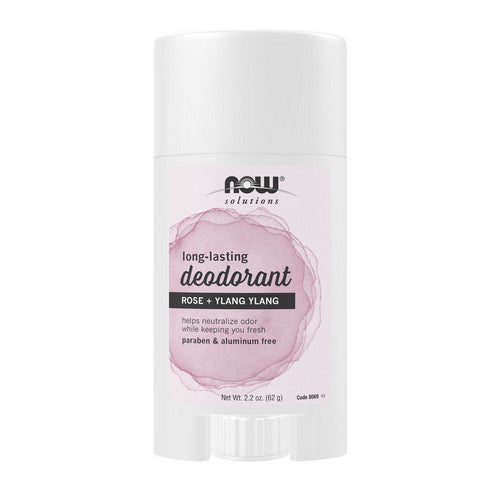 Long Lasting Deodorant Stick Rose + Ylang Ylang 2.2 Oz by Now Foods