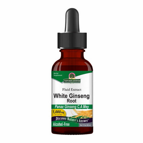 White Ginseng Root Alcohol Free 1 Oz by Nature's Answer