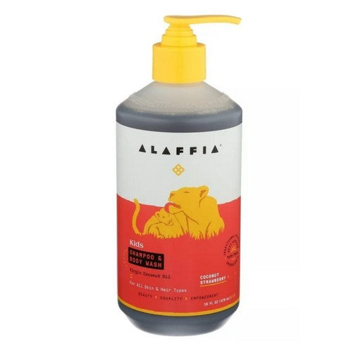 Shampoo & Body Wash Coconut Strawaberry for Babies 16 Oz by Alaffia