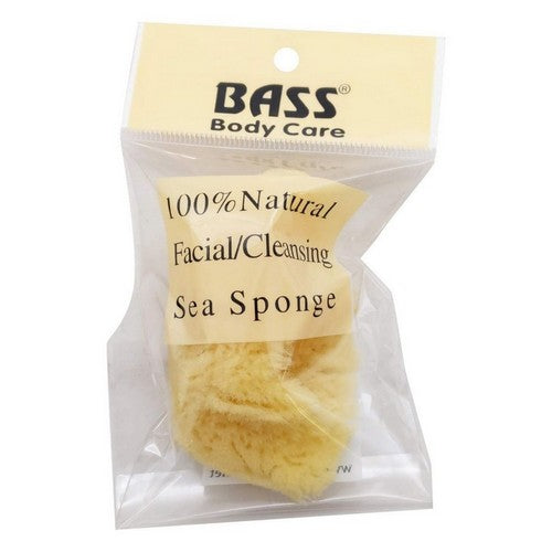 100% Natural Facial Cleansing Sea Sponge 1 Count by Bass Brushes