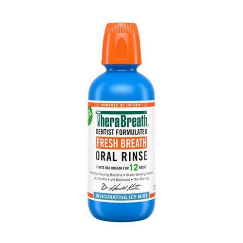 Fresh Breath Oral Rinse Invigorating Icy Mint 16 Oz by Therabreath