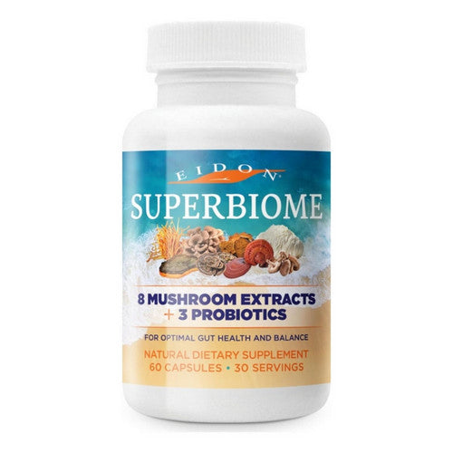 SuperBiome Mushroom Probiotic Capsules 60 Caps by Eidon Ionic Minerals