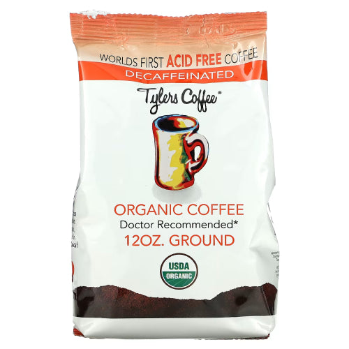Organic Coffee Decaffeinated Acid-Free 12 Oz by Tylers Coffee