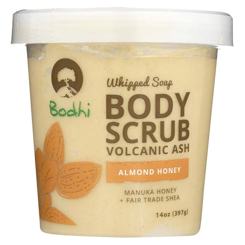 Whipped Soap Body Scrub Volcano Ash Almond Honey 14 OZ by Bodhi