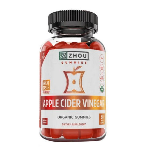 Apple Cider Vinegar Gummies 60 Count by Zhou Nutrition