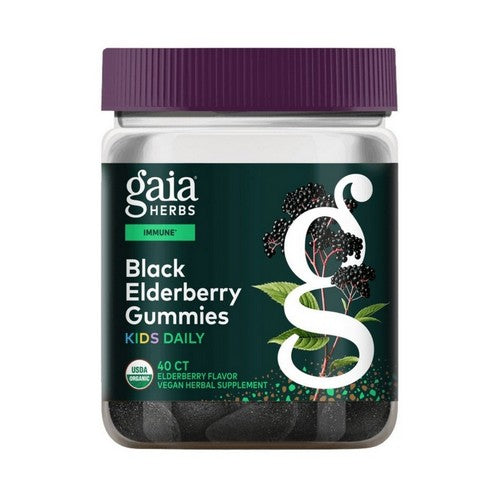 GaiaKids Everyday Elderberry Gummies 40 Vegan Gummies by Gaia Herbs
