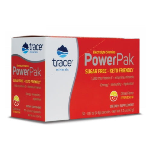 Sugar Free Electrolyte Stamina Power Citrus 30 Packets by Trace Minerals