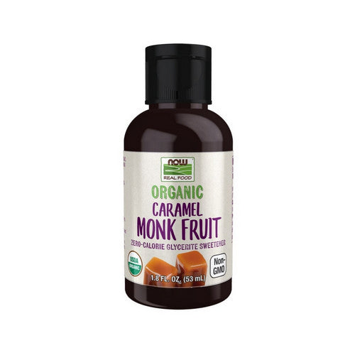 Organic Monk Fruit Caramel Liquid 1.8 Oz by Now Foods