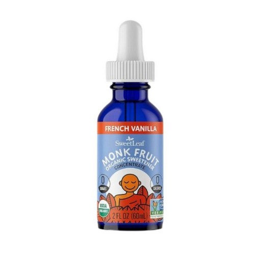Organic French Vanilla Liquid Monk Fruit 2 Oz by Sweetleaf Stevia