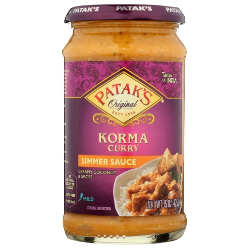 Mild Korma Curry Simmer Sauce 15 Oz(Case Of 6) by Patak's