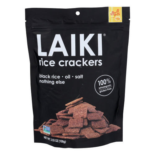 Black Rice Crackers 3.53 Oz(Case Of 8) by Laiki
