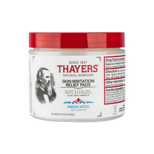 Witch Hazel Pads Medicated 60 Pads by Thayers