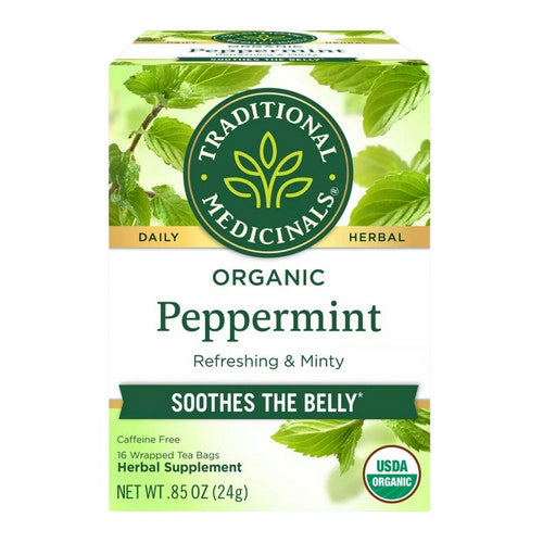 Organic Classic Peppermint Tea 16 Bags by Traditional Medicinals