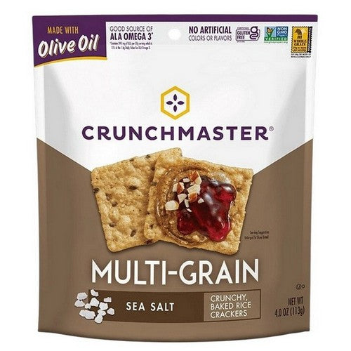 Grain Cracker Sea Salt 4 Oz(Case Of 12) by Crunchmaster