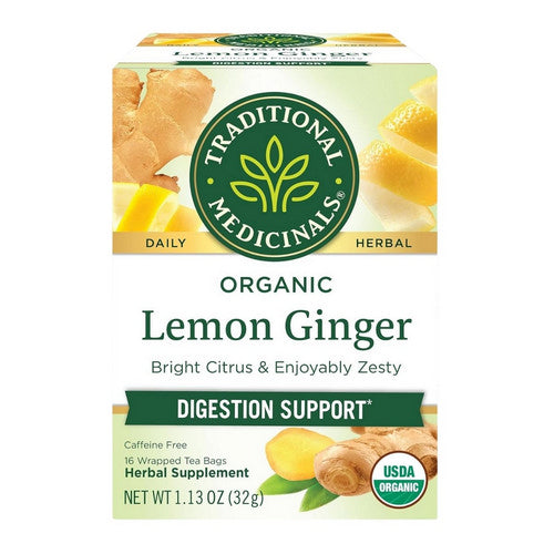Organic Lemon Ginger Tea 16 Bags by Traditional Medicinals