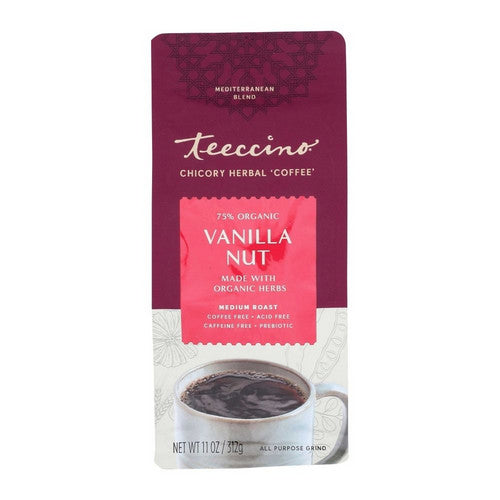 Medit Erranean Herbal Coffee  Medium Roast  Caffeine Free  Vanilla 11 Oz(Case Of 6) by Teeccino