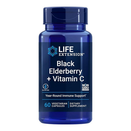 Black Elderberry + Vitamin C 60 Veg Caps by Life Extension