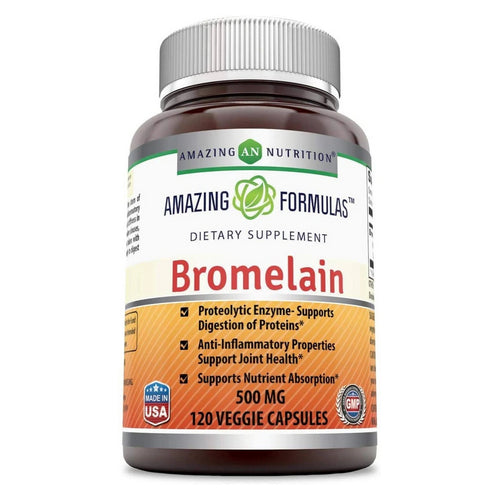 Amazing Formulas Bromelain 120 Veg Caps by Amazing Nutrition