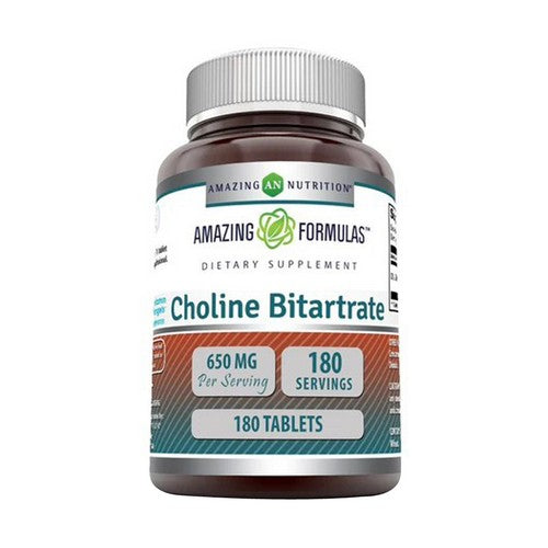 Amazing Formulas Choline Bitartrate 180 Tabs by Amazing Nutrition