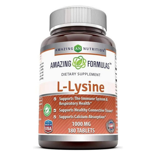 Amazing Formulas L-Lysine 180 Veg Tabs by Amazing Nutrition