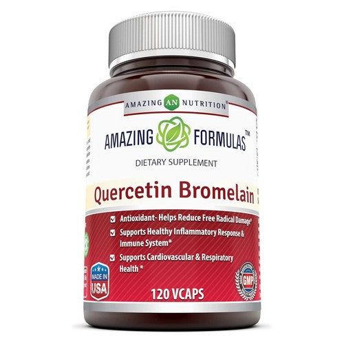 Amazing Formulas Quercetin with Bromlain 120 Veg Caps by Amazing Nutrition