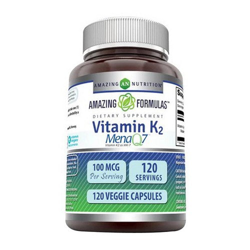 Vitamin K2 Menaq7 120 Veg Caps by Amazing Nutrition