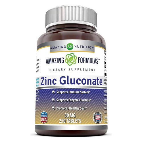 Amazing Formulas Zinc Gluconate 250 Tabs by Amazing Nutrition