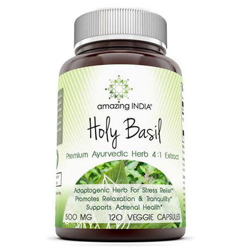 Amazing India Holy Basil Extract 120 Caps by Amazing Nutrition