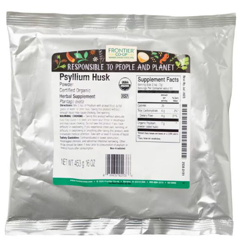 Organic Psyllium Husk Powdered 16 Oz by Frontier Coop