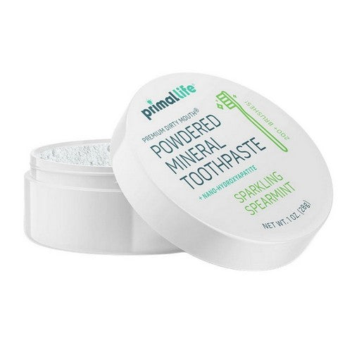 Powdered Mineral Toothpaste With Nano-Hydroxyapatite Sparkling Spearmint 1 Oz by Primal Life Organics
