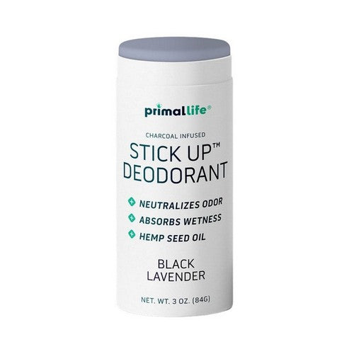 Natural Deodorant StickUp Black Lavender 3 Oz by Primal Life Organics