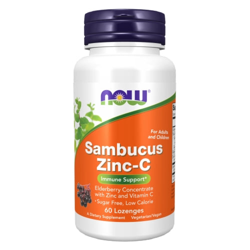 Sambucus Zinc-C 60 Lozenges by Now Foods