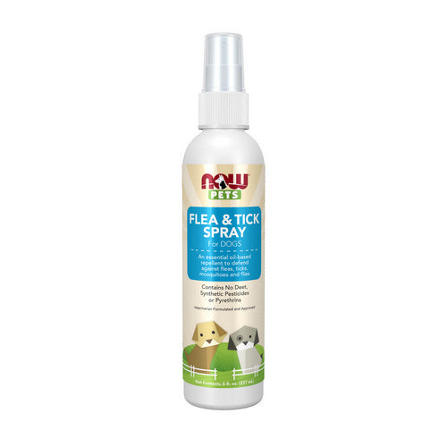 Flea & Tick Spray for Dogs 8 Oz by Now Foods