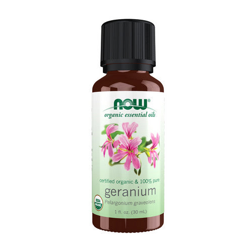 Organic Essential Oils Geranium 1 Oz by Now Foods
