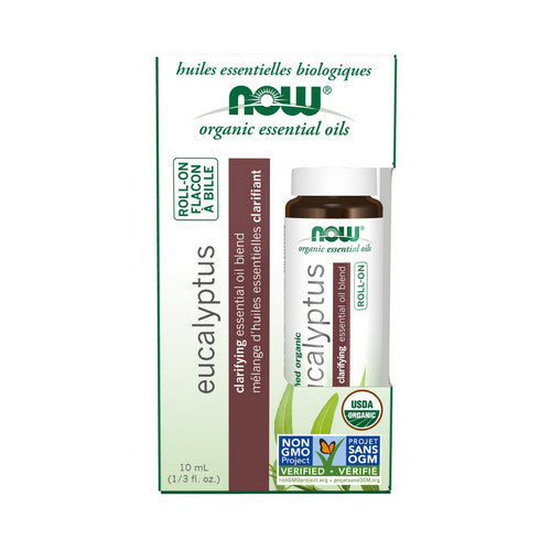 Organic Essential Roll-On Eucalyptus 10 ml by Now Foods