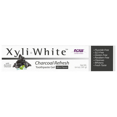 XyliWhite Charcoal Refresh Toothpaste Gel Mint 6.4 Oz by Now Foods